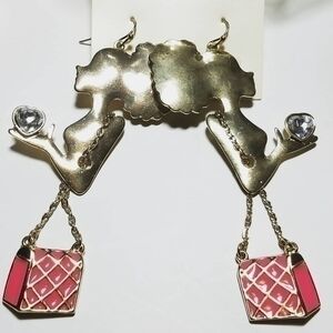 In The Bag Heart In Hand Tasty Shopper Earrings